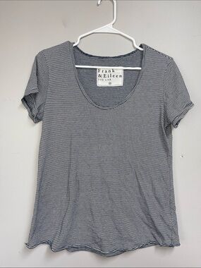 Frank & Eileen Tee Lab striped V-neck top